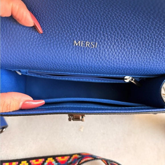 Mersi Blue Studded Crossbody Bag - Picture 4 of 7